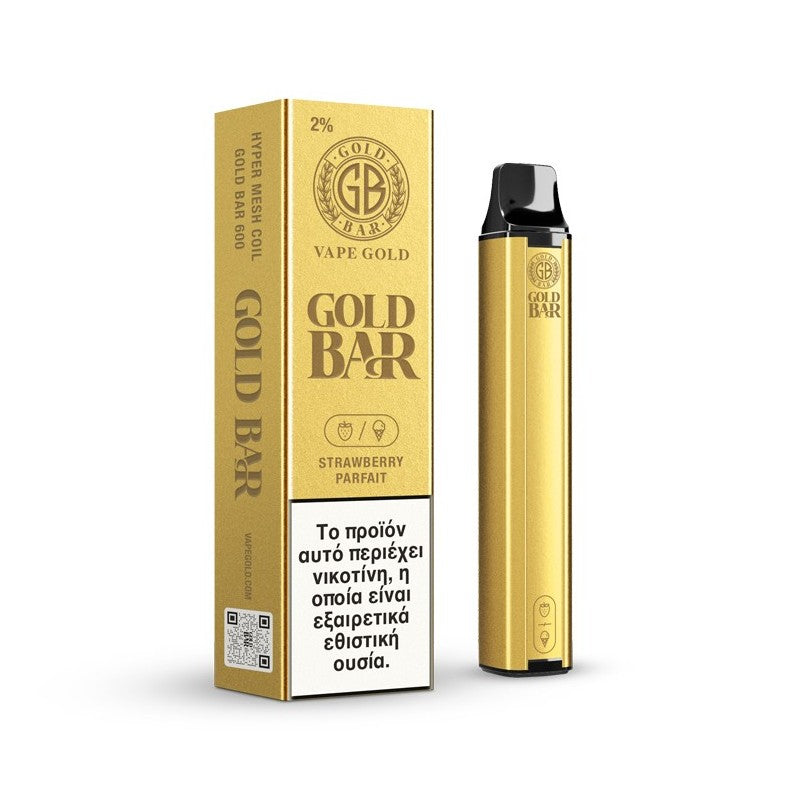 Gold Bar - 2ml 600 Puffs Disposable Kit 20mg - Strawberry Parfait