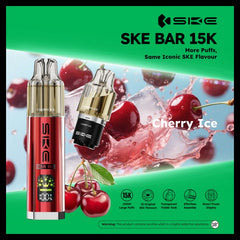 SKE Crystal Bar 15K Puffs 2ml+10ml Disposable Kit 20mg - Cherry Ice